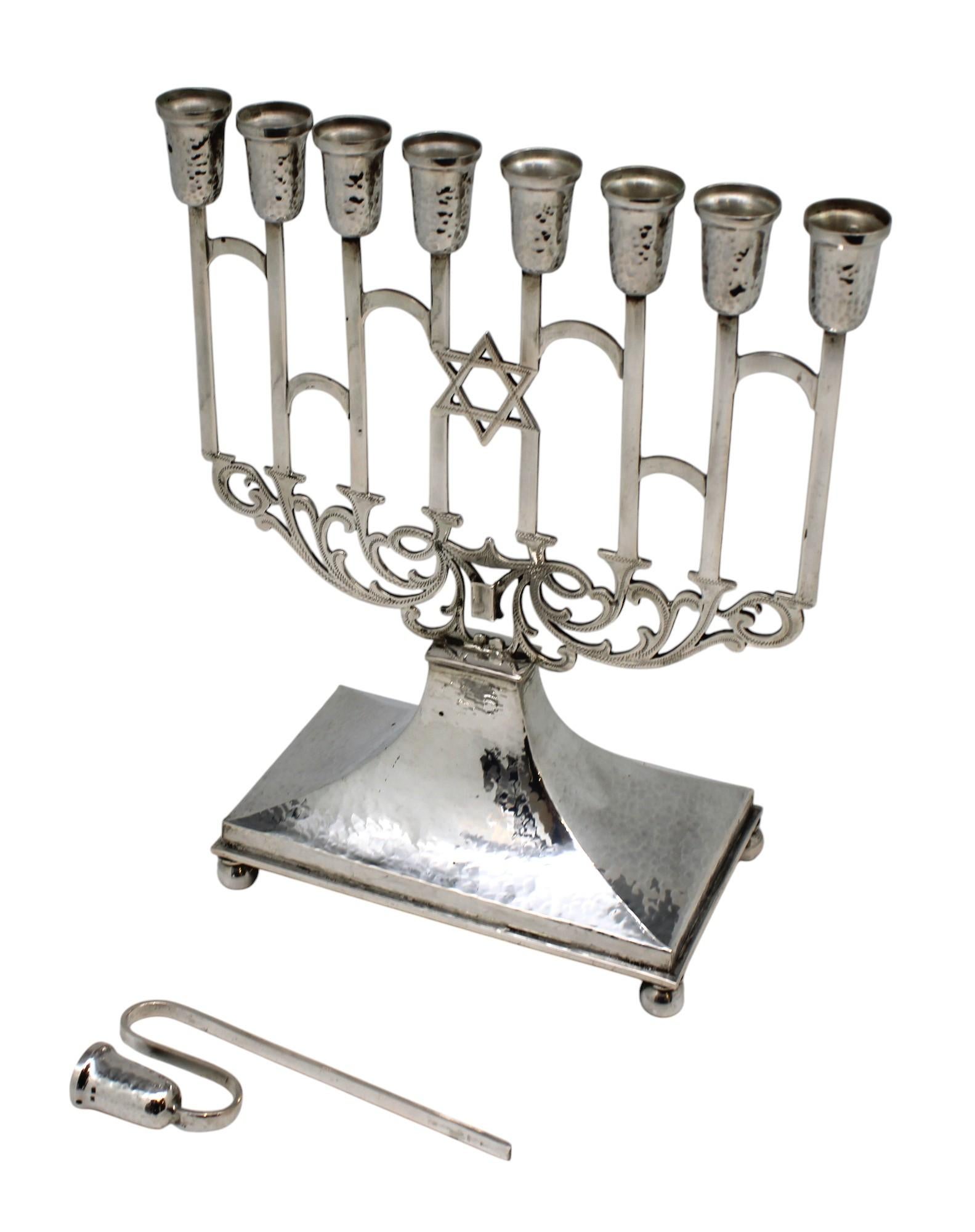 A Silver Hanukkah Lamp, Austria Circa 1925 3