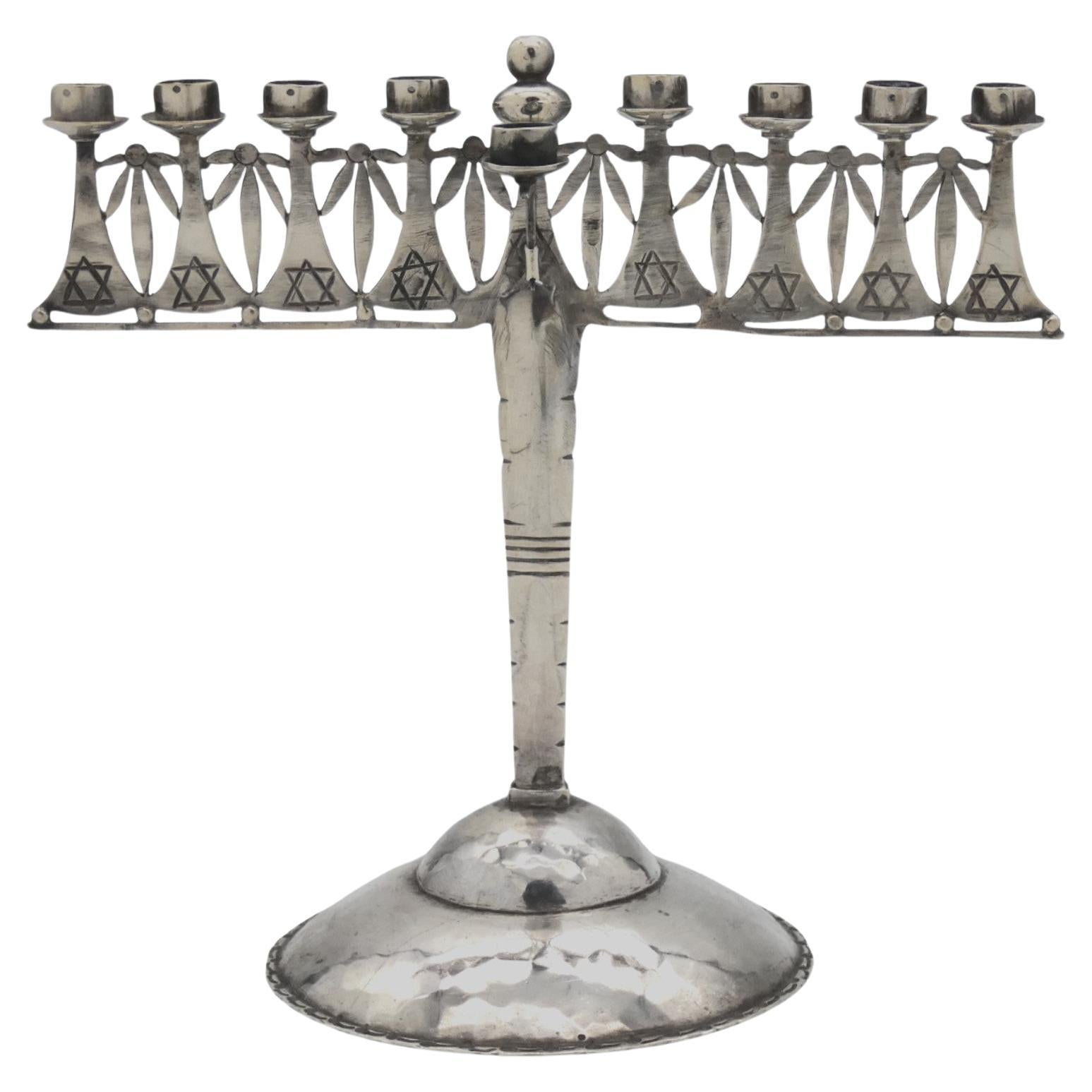 A Silver Hanukkah Lamp , Alemania Circa 1930 en venta