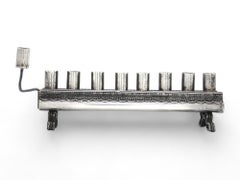 A Silver Hanukkah Lamp, Israel Circa 1950