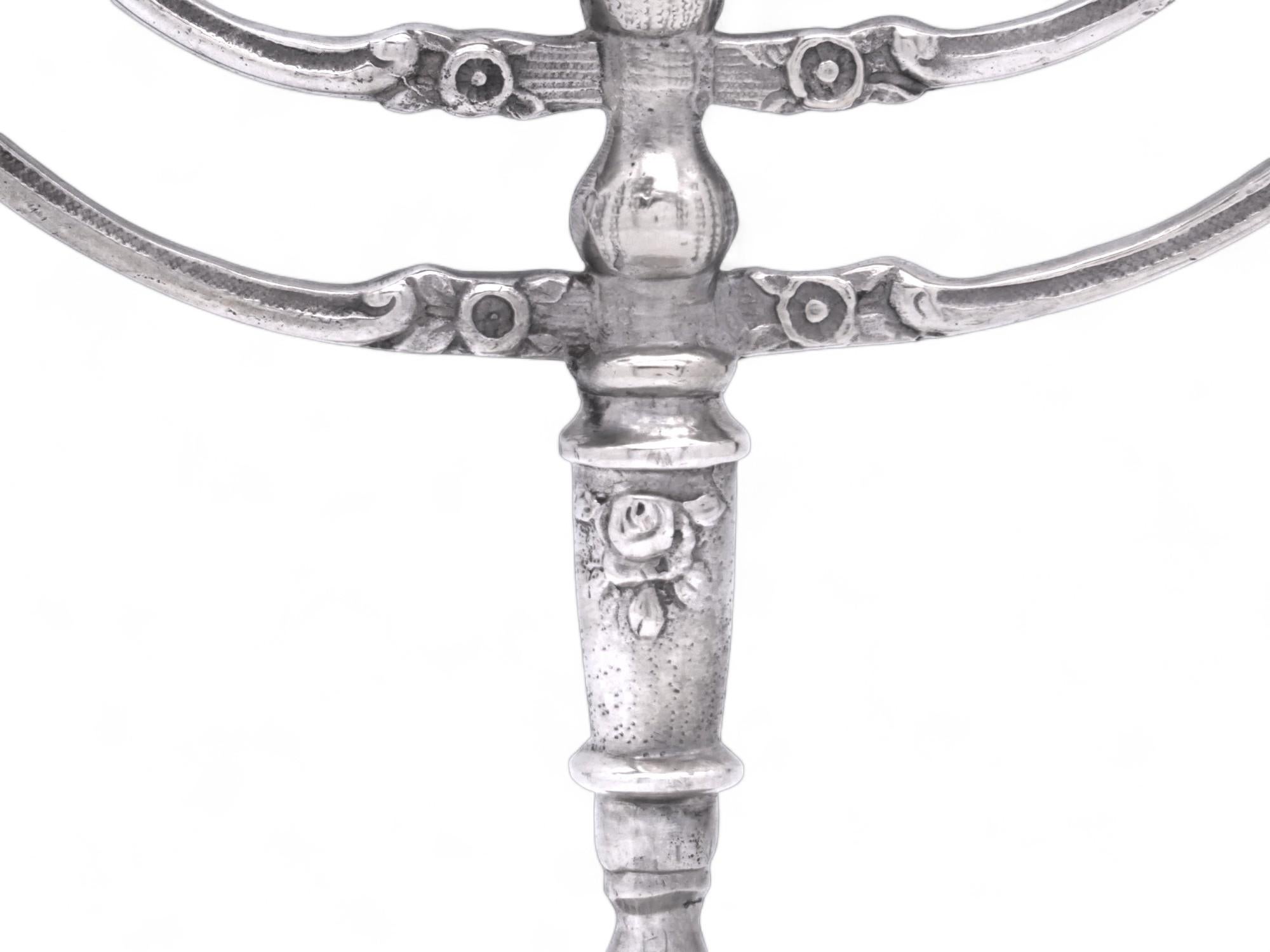 A Silver Hanukkah Menorah, Germany Circa 1900 2