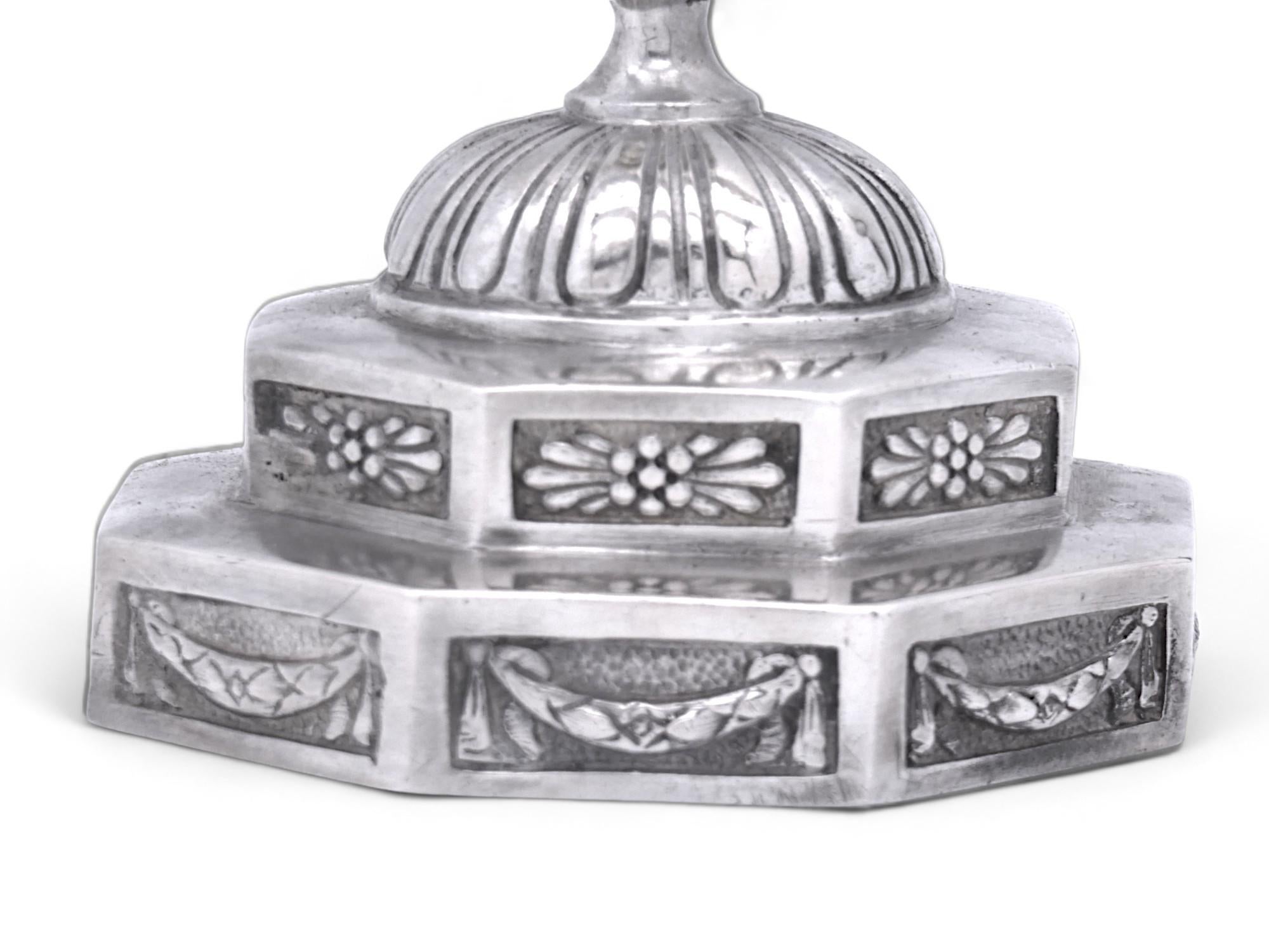 A Silver Hanukkah Menorah, Germany Circa 1900 3