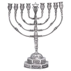 A Silver Hanukkah Menorah, Germany Circa 1900 
