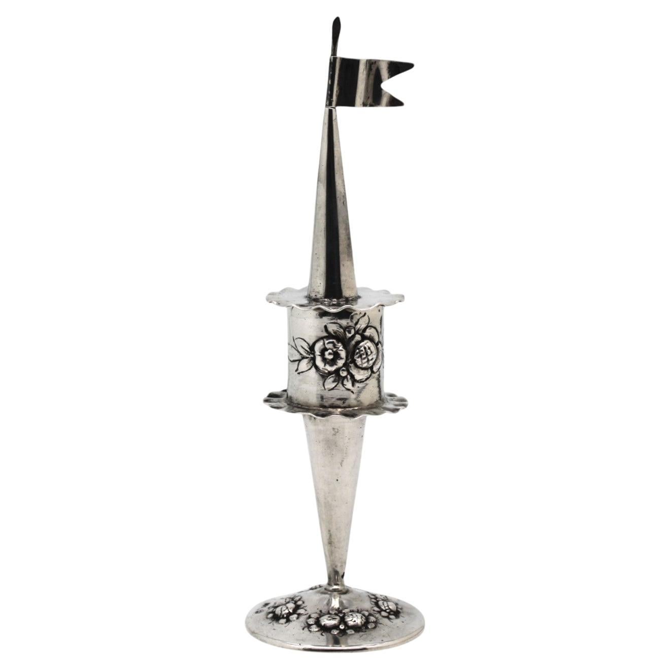 A Silver Havdalah Spice Tower, Alemania Circa 1900
