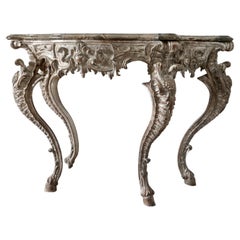 Silver Italian Console Table