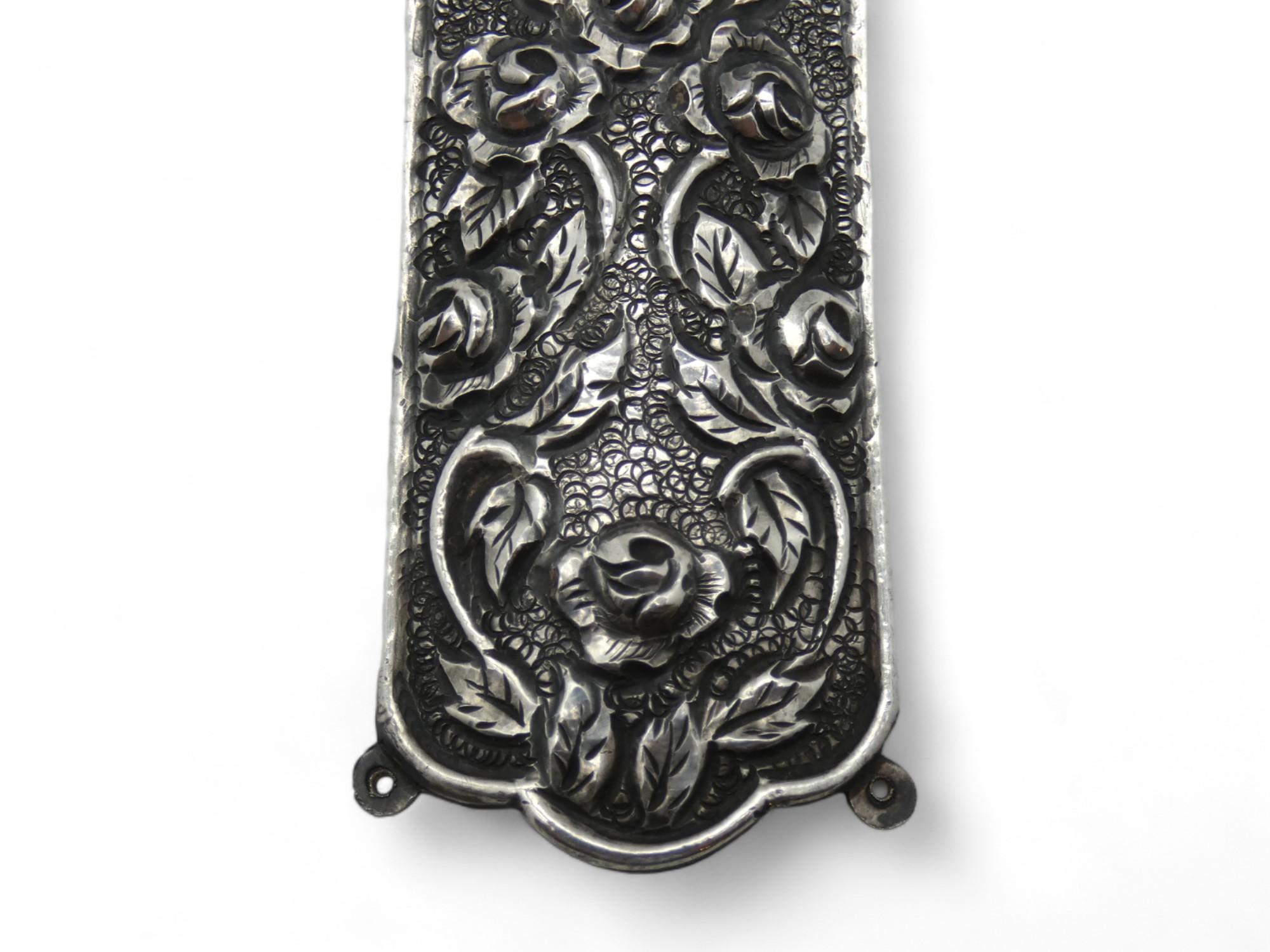 Inizio XX secolo Astuccio per Mezuzah in argento, Italia, CIRCA 1900 in vendita