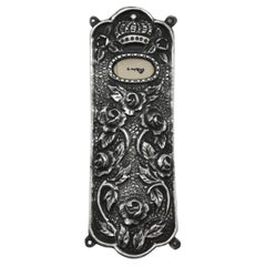 Una caja de mezuzah italiana de plata, Italia Circa 1900