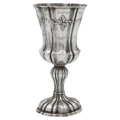 Used A Silver Kiddush Goblet, Austria Circa 1860
