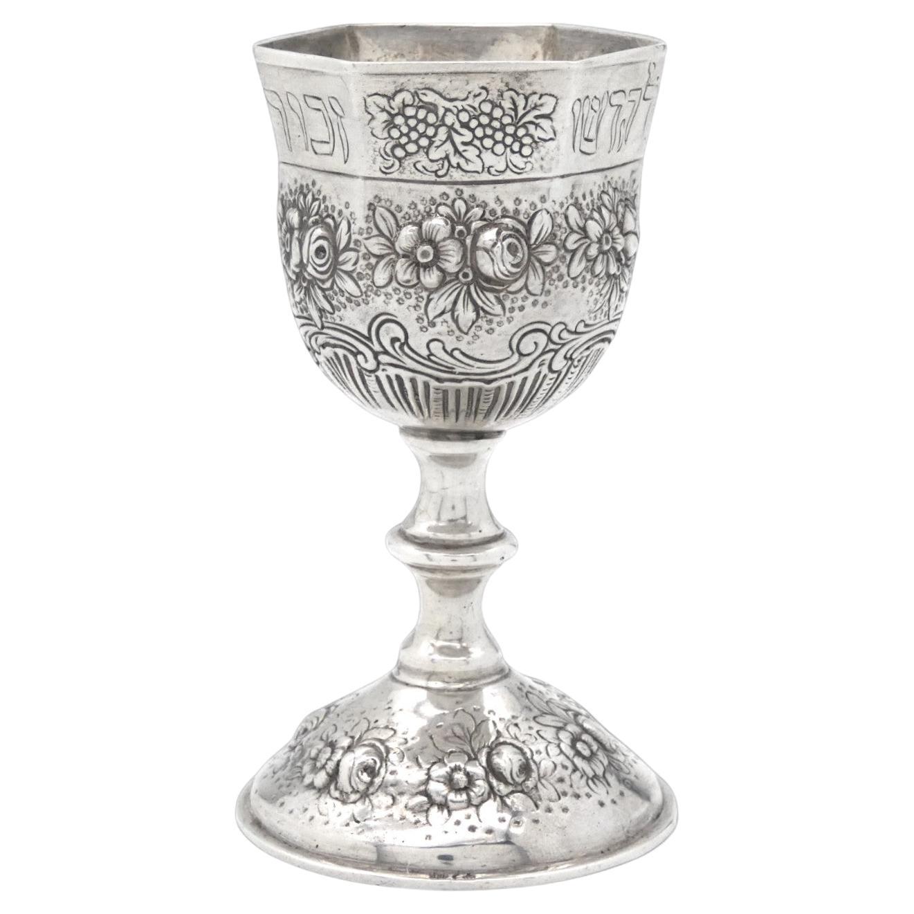 A Silver Kiddush Goblet, Alemania Circa 1920