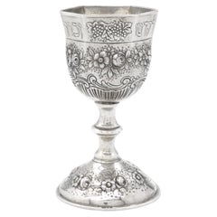 A Silver Kiddush Goblet, Alemania Circa 1920