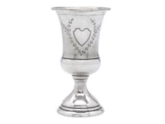 A Silver Kiddush Goblet, Hungary Circa 1930