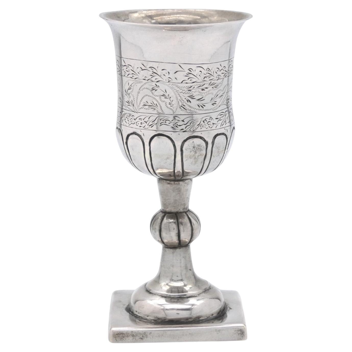 Calice da Kiddush in argento, Polonia, metà del XIX secolo