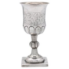 Antique A Silver Kiddush Goblet, Poland mid 19th Century