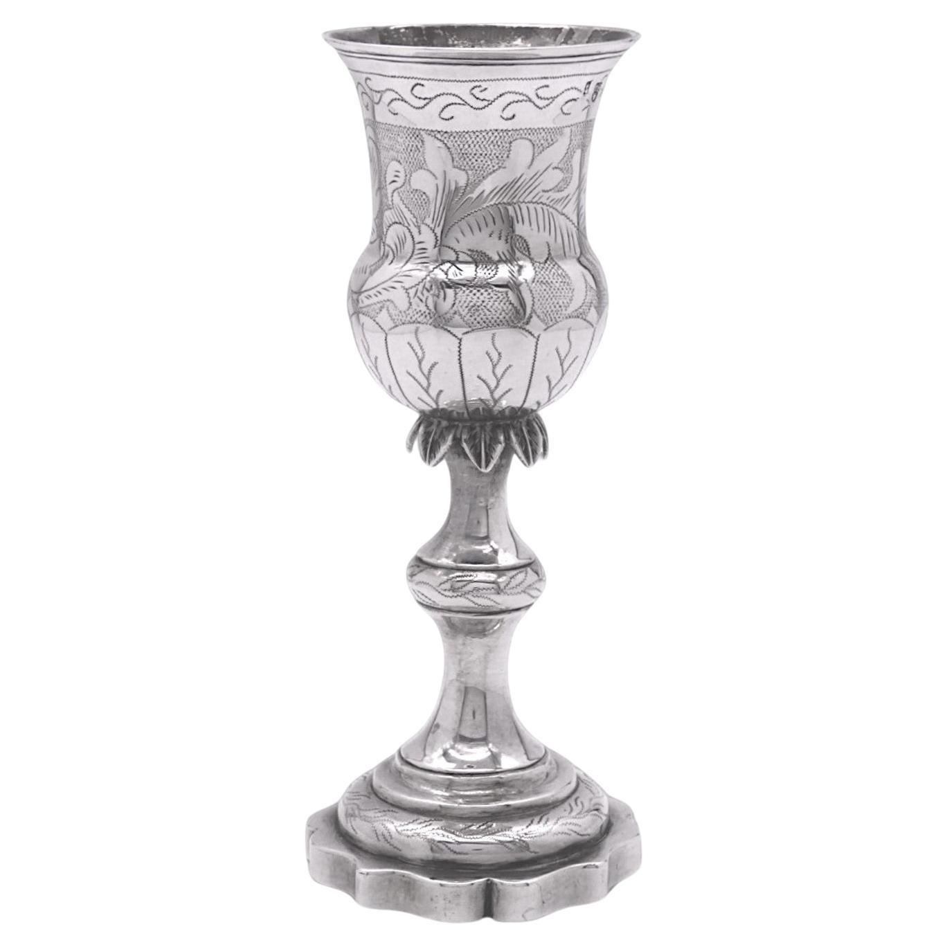 Una copa de Kiddush de plata, Vilna 1896 en venta
