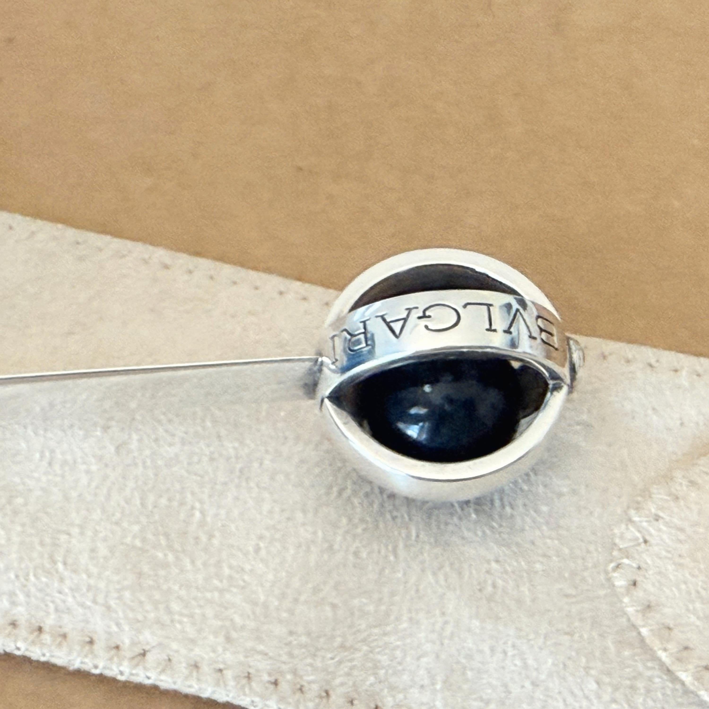 Coupe-papier en argent avec détails en onyx par Bulgari, 20e siècle en vente 5