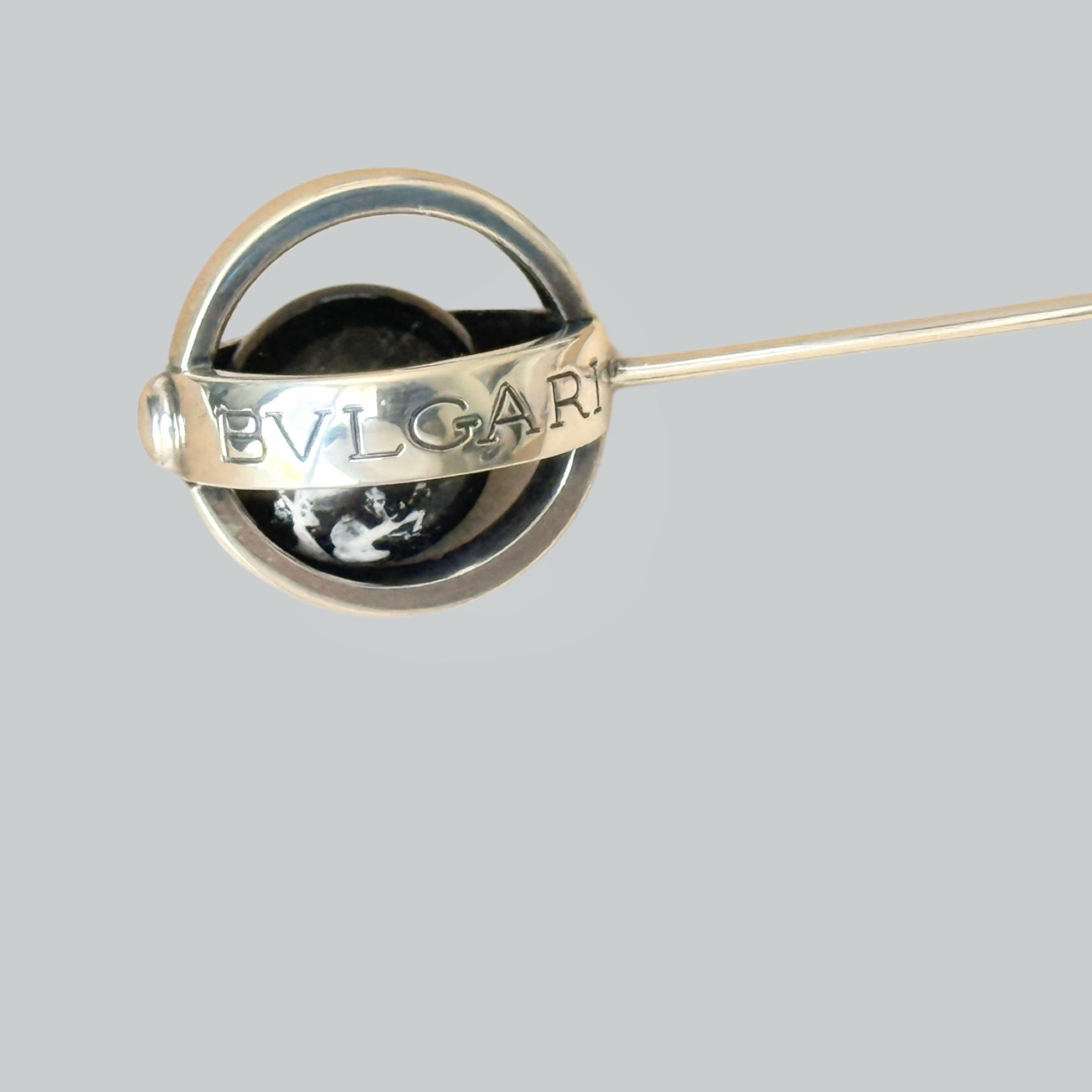 Coupe-papier en argent avec détails en onyx par Bulgari, 20e siècle en vente 7