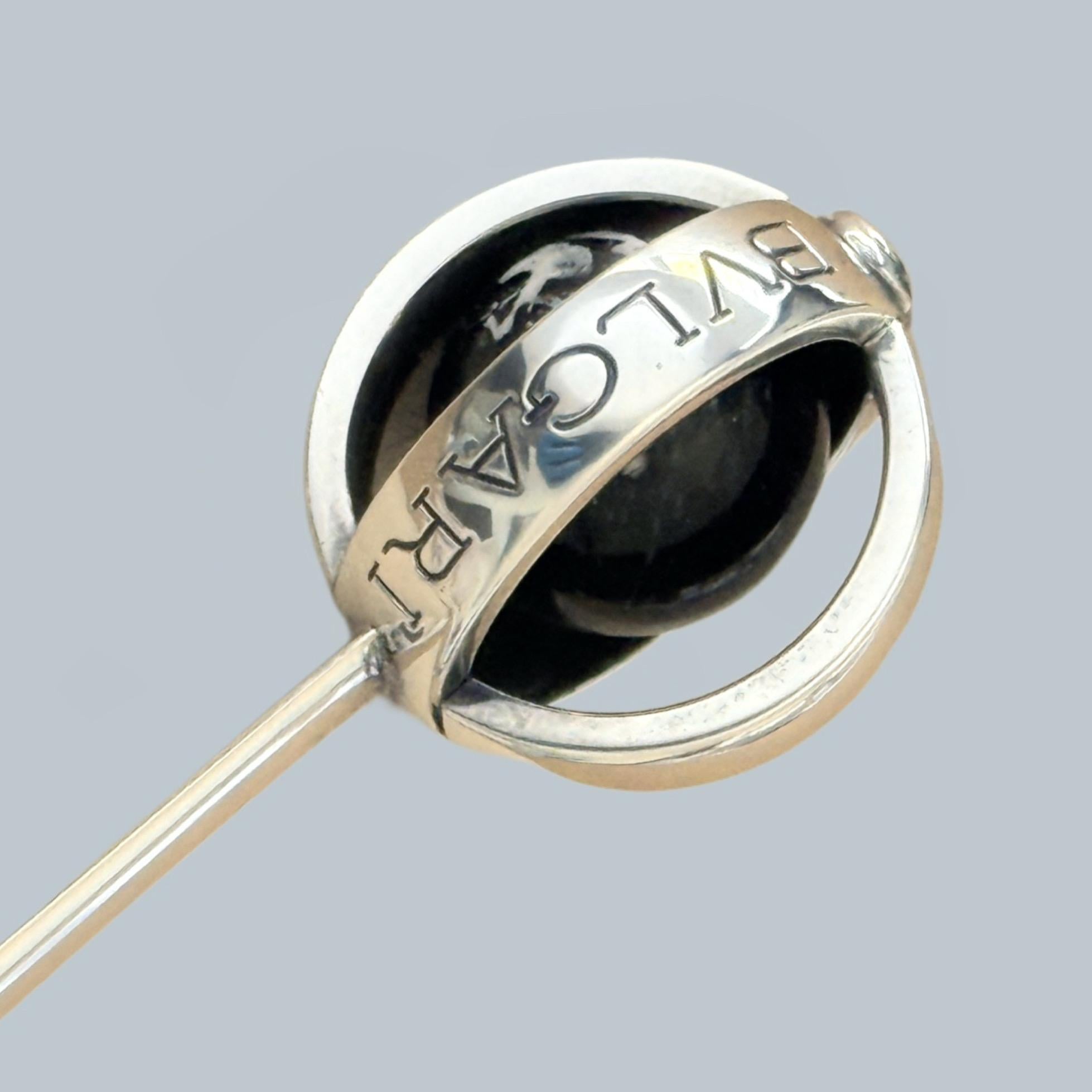 Coupe-papier en argent avec détails en onyx par Bulgari, 20e siècle en vente 9