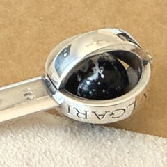 A silver letter opener with onyx detail by Bulgari, 20th century