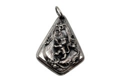 Pendentif lion en argent par Henryk Winograd, Judaica, New York, fin du 20e siècle