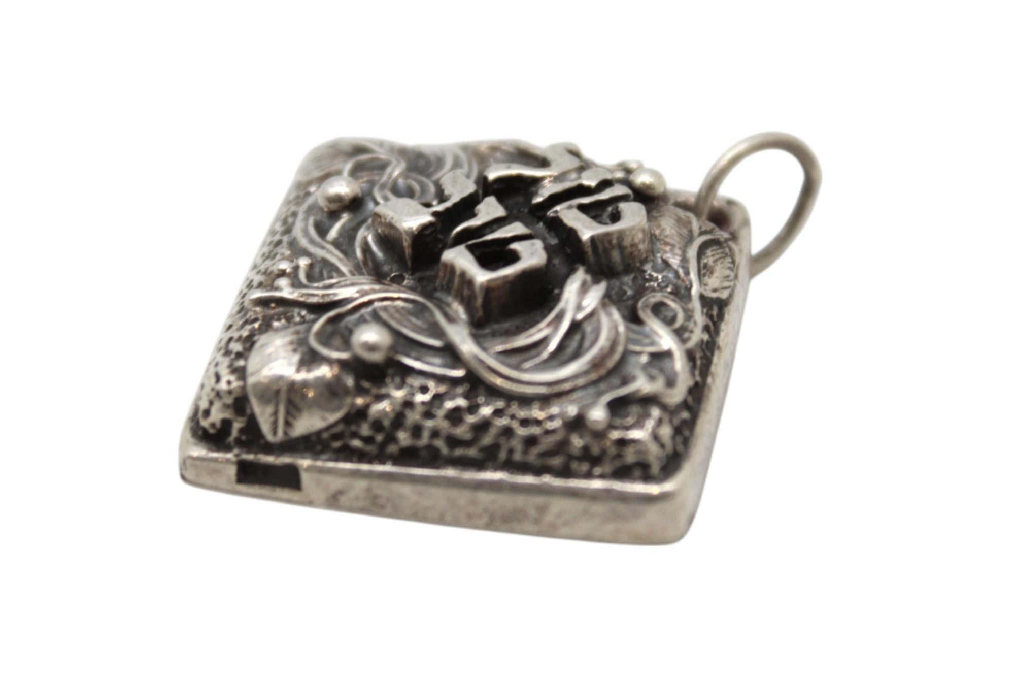 Silber-Mazel-Tov-Anhänger, Henryk Winograd, Judaica, New York, 20. Jahrhundert (Art nouveau) im Angebot