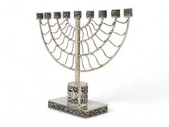 A Silver Menorah by William B. Meyers. Newark, New Jersey Circa 1950