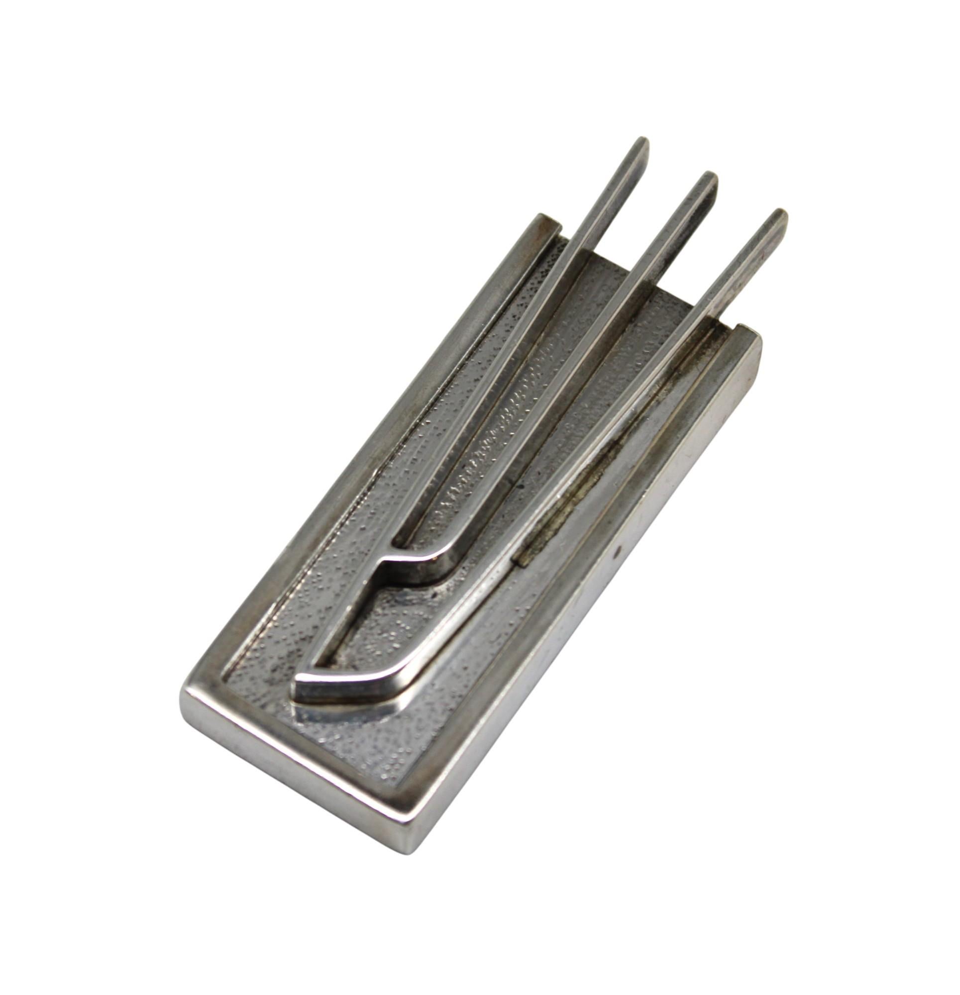 Mid-Century Modern A Silver Mezuzah Case Attributed to David Heinz Gumbel c. 1950 For Sale