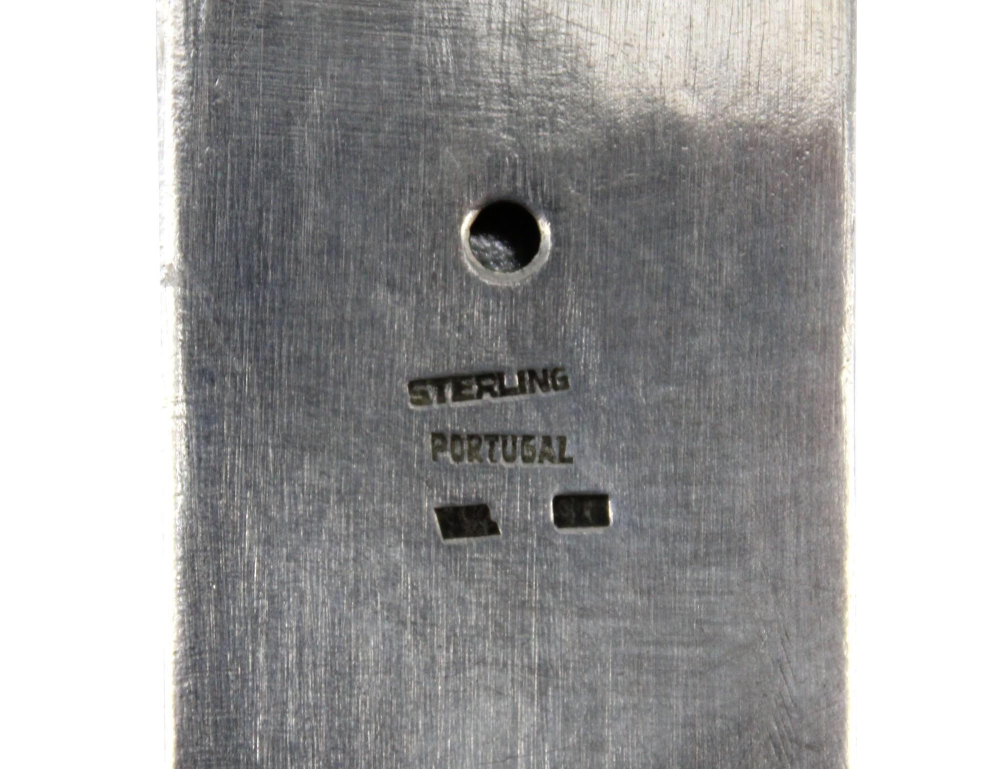Portuguese A Silver Mezuzah Case Attributed to David Heinz Gumbel c. 1950 For Sale