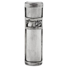 Antique A Silver Mezuzah Case by Cena'an, Safed 1930