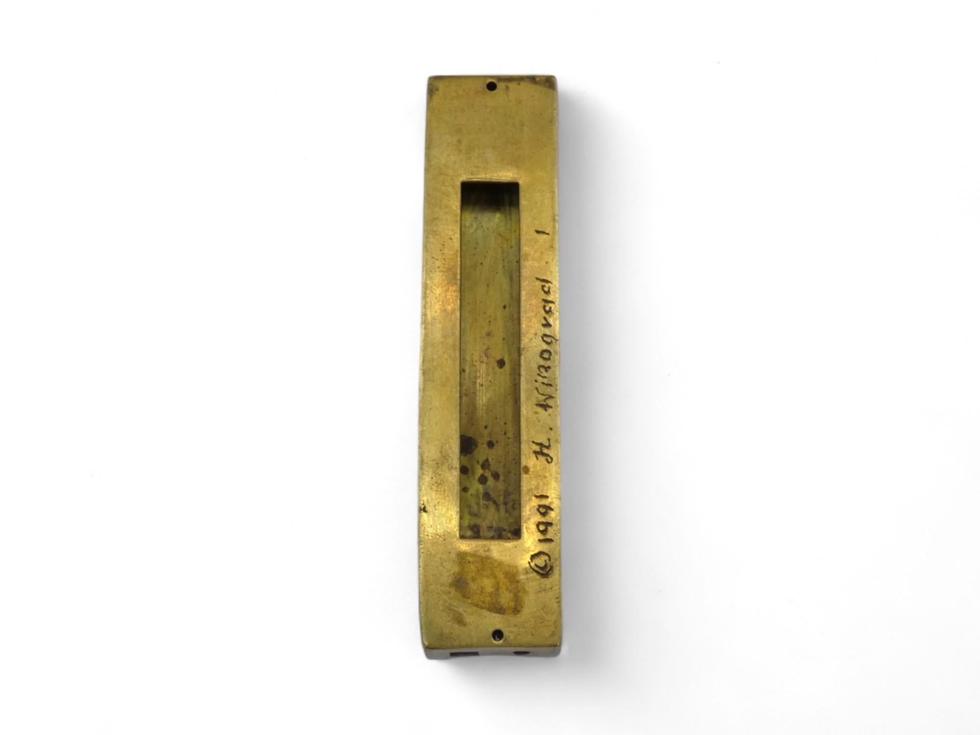 Una custodia per Mezuzah in argento di Henryk Winograd, New York 1991, Judaica in vendita 1