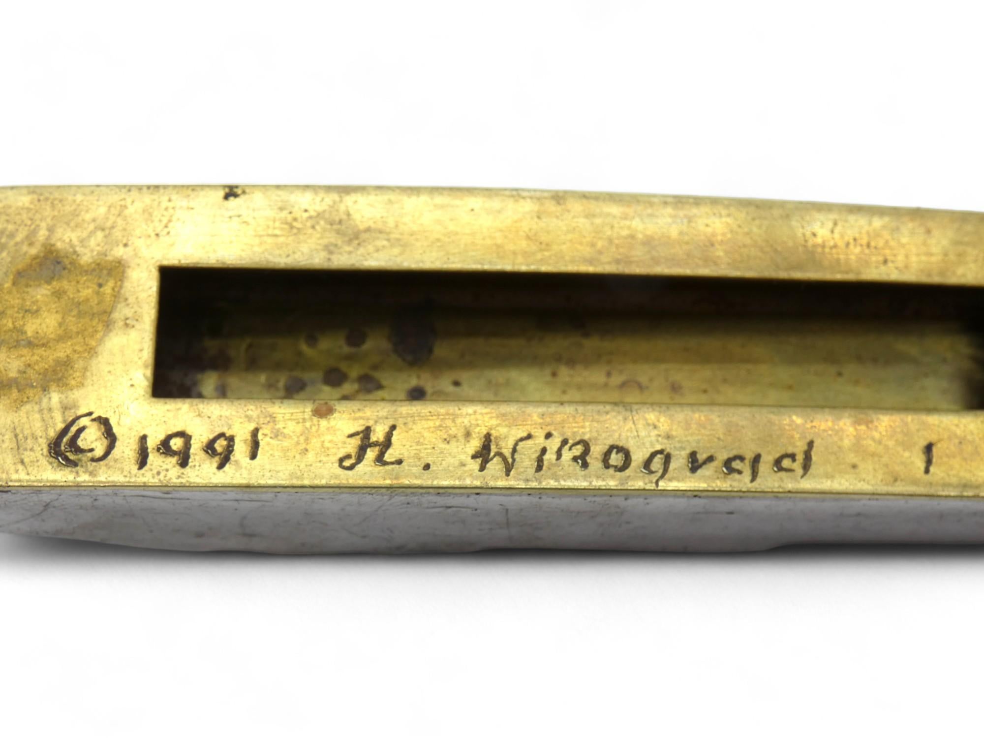 Una custodia per Mezuzah in argento di Henryk Winograd, New York 1991, Judaica in vendita 2