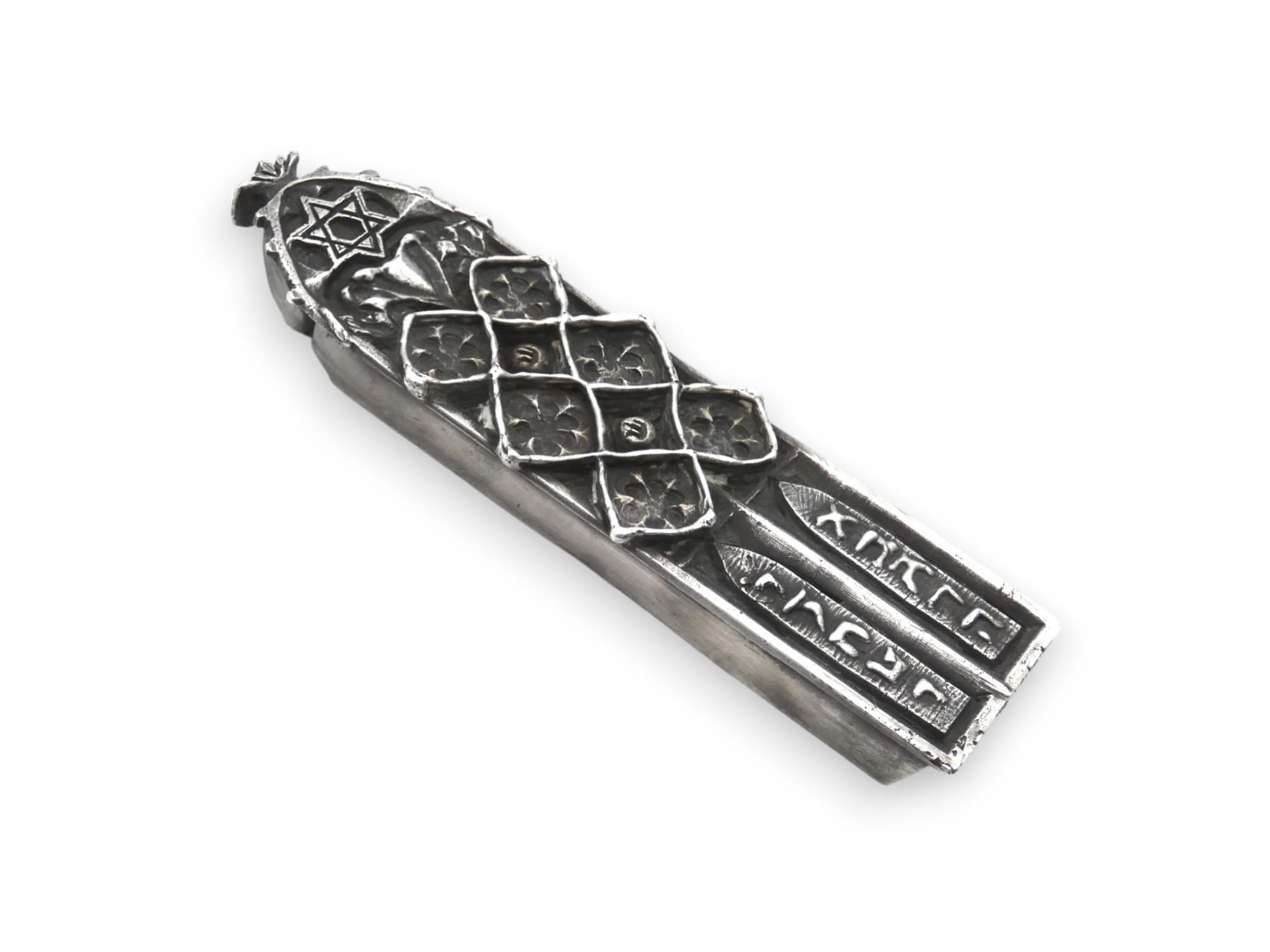 American A Silver Mezuzah Case by Mikhail Khandros, 1992 For Sale