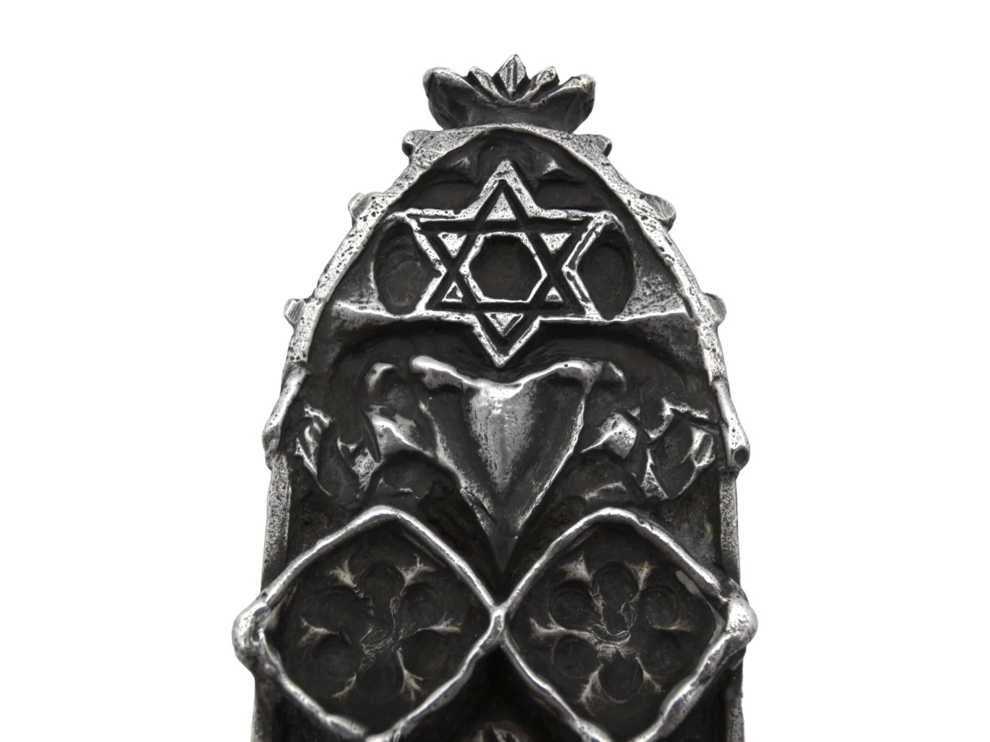 20th Century A Silver Mezuzah Case by Mikhail Khandros, 1992 For Sale