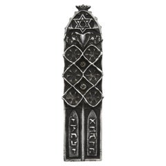 A Silver Mezuzah Case by Mikhail Khandros, 1992