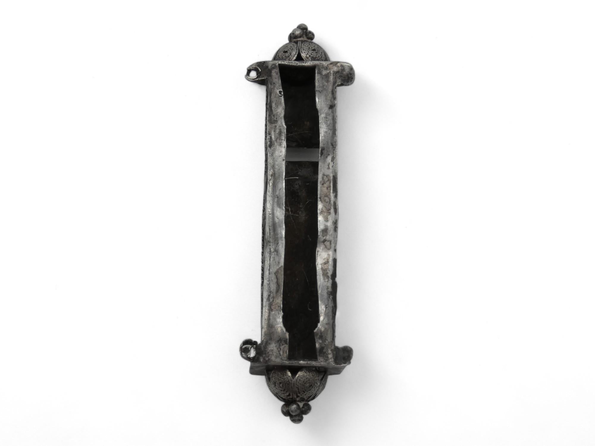 Estuche de plata para mezuzá de Stanetzky, Isarel, circa 1950 en venta 1