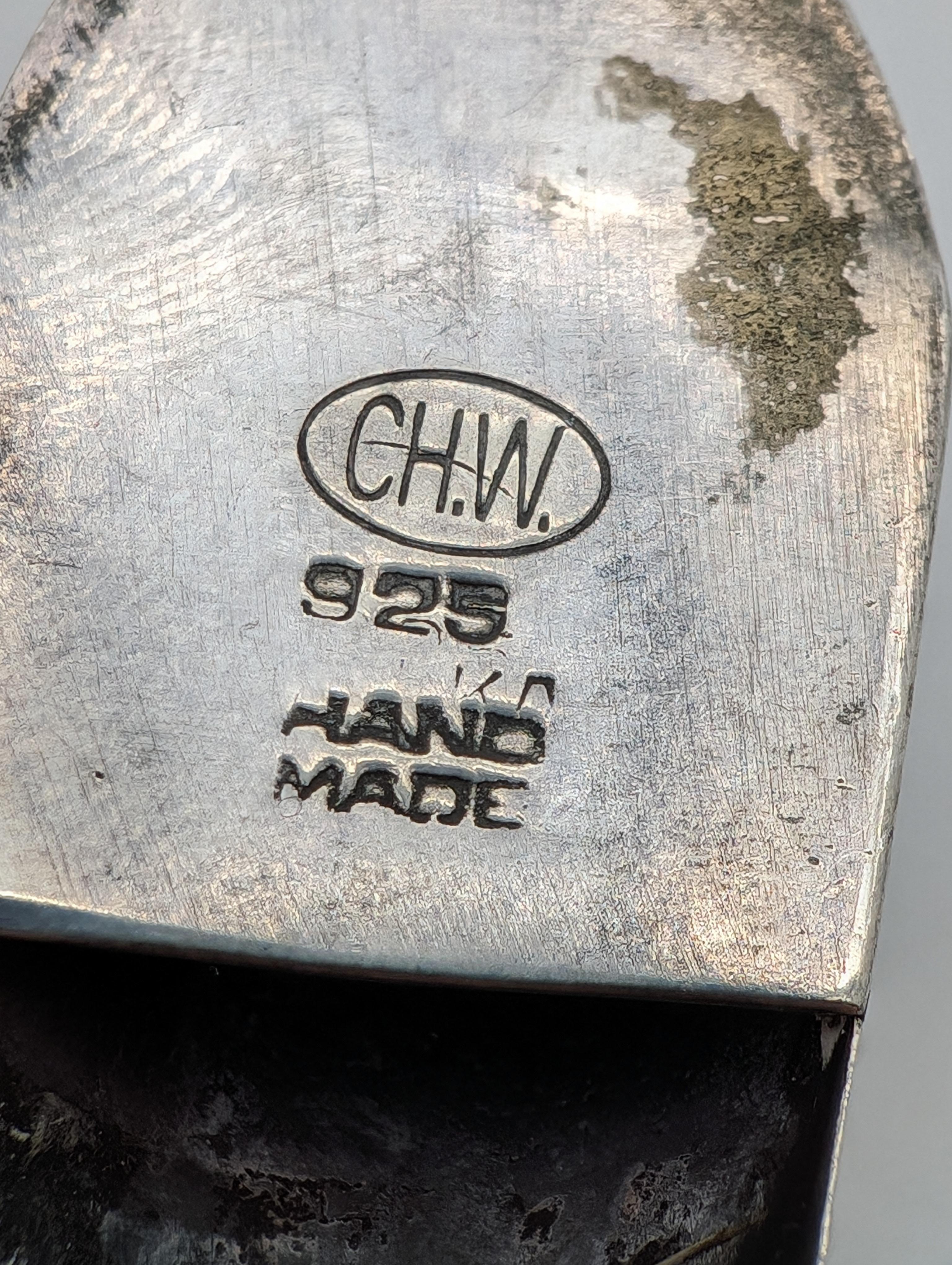 Estuche de plata para mezuzá, Israel 2ª mitad del siglo XX en venta 2