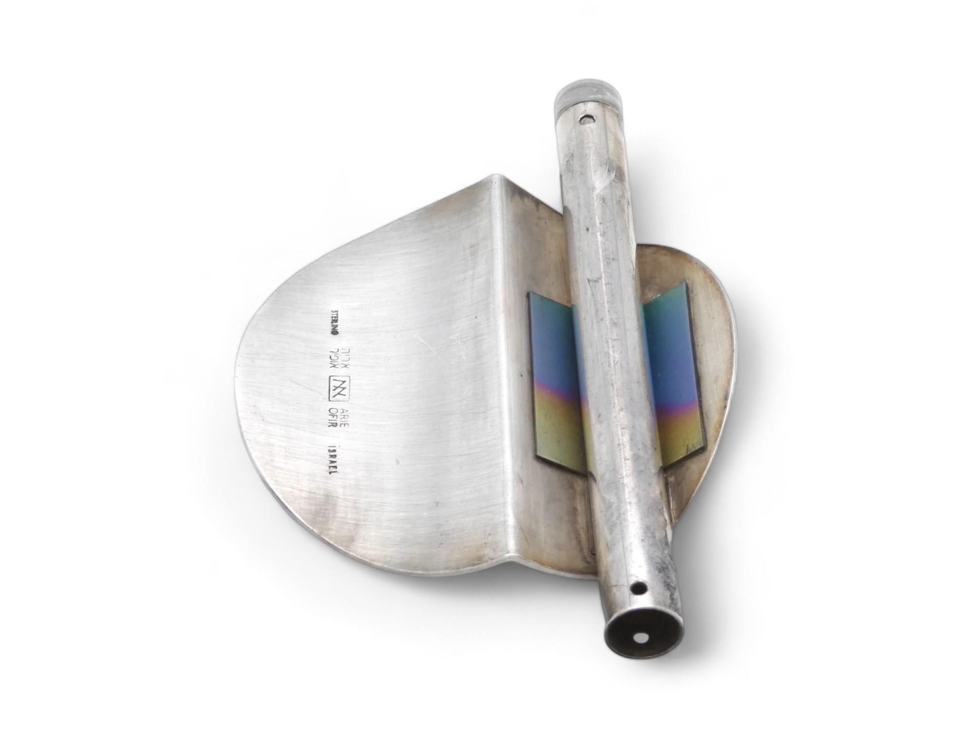 Silberner Mezuzahhalter von Arie Ofir, Israel, um 2000 im Zustand „Gut“ im Angebot in New York, NY