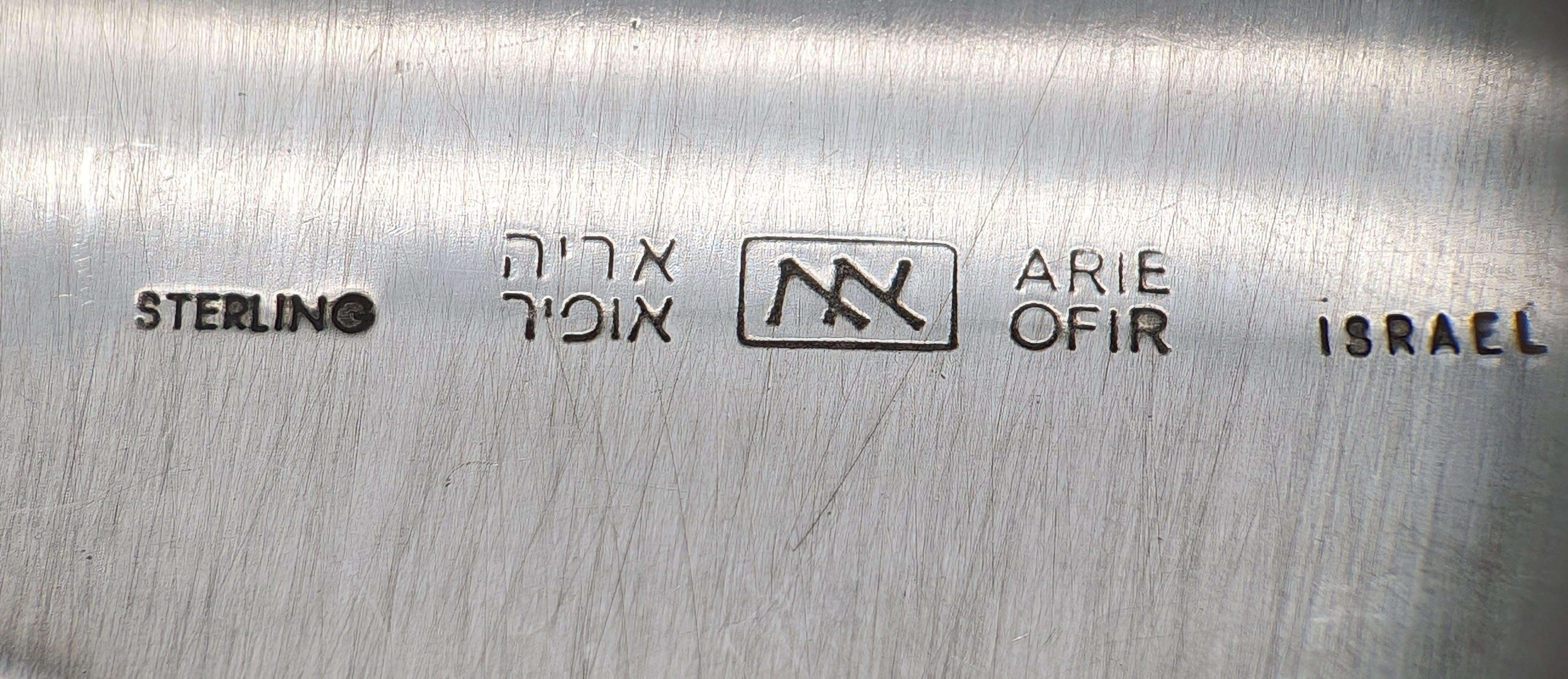 Silberner Mezuzahhalter von Arie Ofir, Israel, um 2000 im Angebot 1
