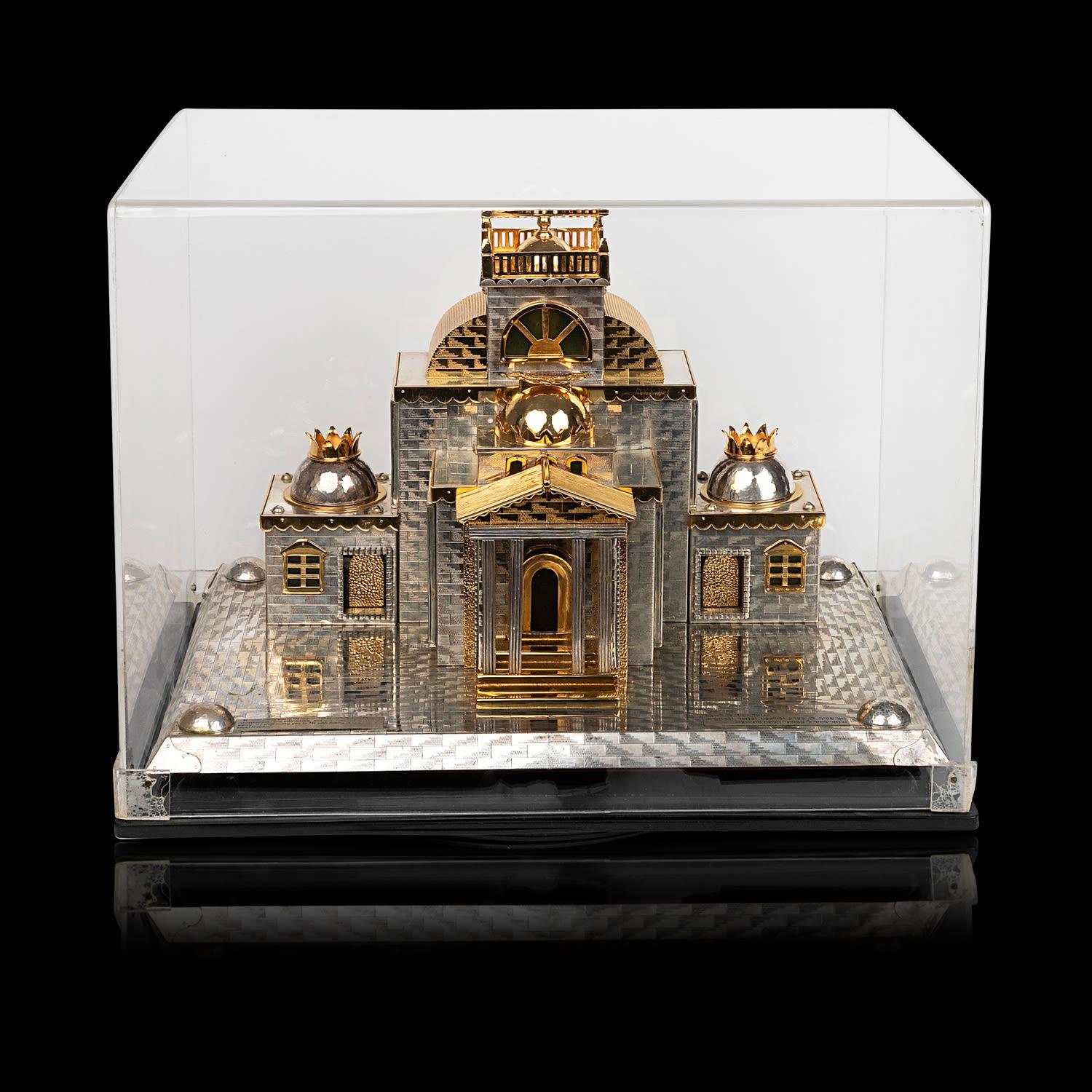 A  Silver Model of the Holy Temple, Shuki Freiman, Jerusalem, Circa 2010 For Sale 8