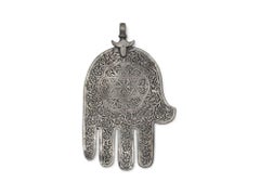 A Silver Moroccan Hamsa Circa 1900