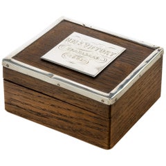 Silver Mounted Commemorative Box Made from ‘Victory’ Oak