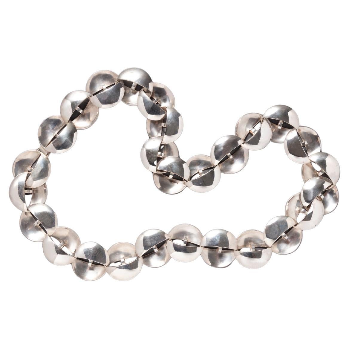 A Silver Necklace by Bernard Laméris For Sale