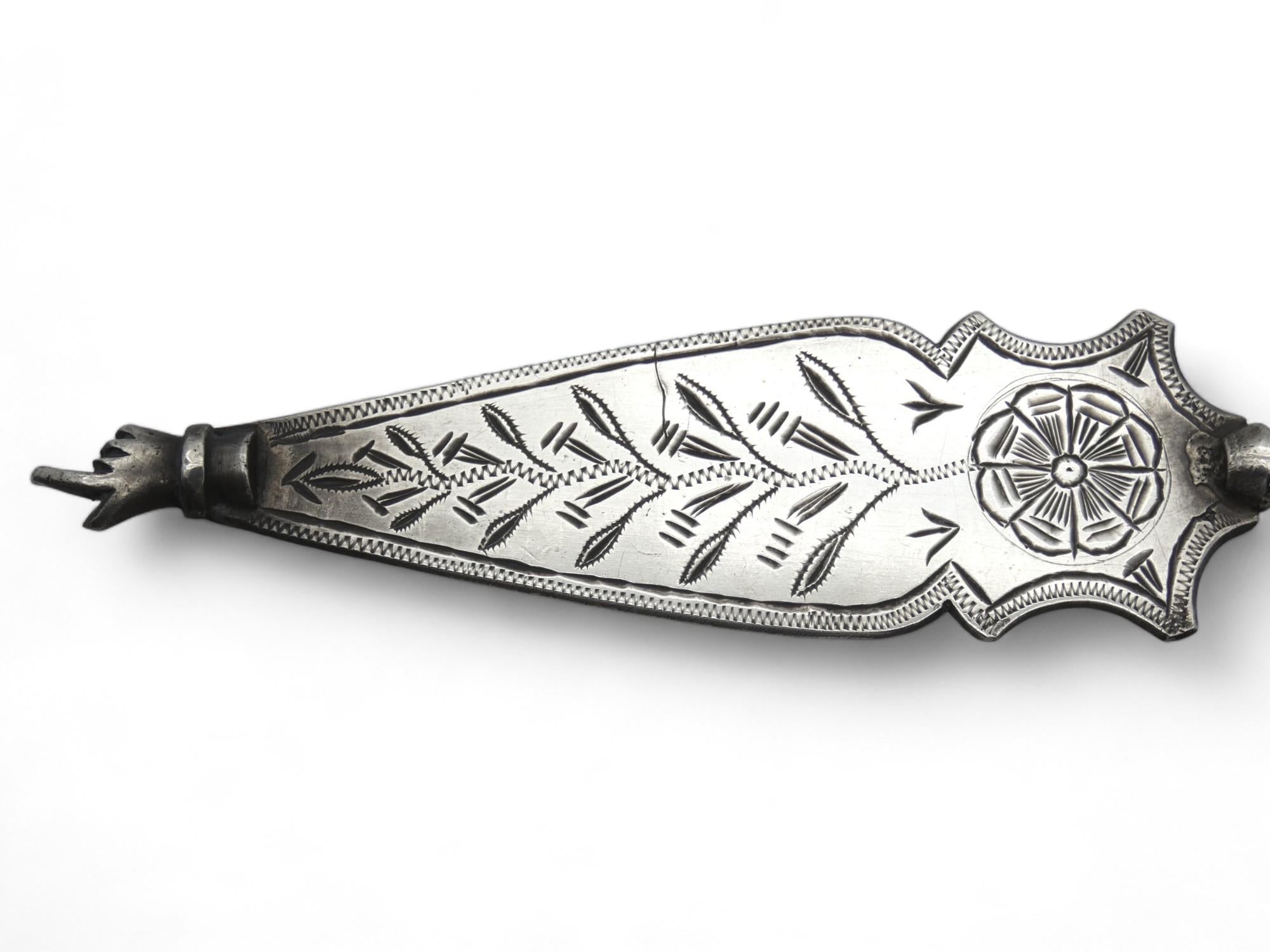 Inciso Puntatore di Torah nordafricano in argento, Marocco, CIRCA 1920 in vendita