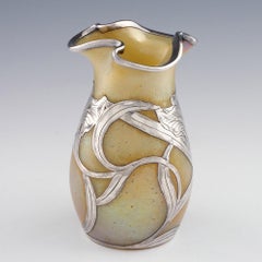 A Silver Overlay Loetz Silberiris Vase, c1905