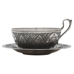 A Silver Persian Kiddush Cup & Complementing Tray, Iran Circa 1920