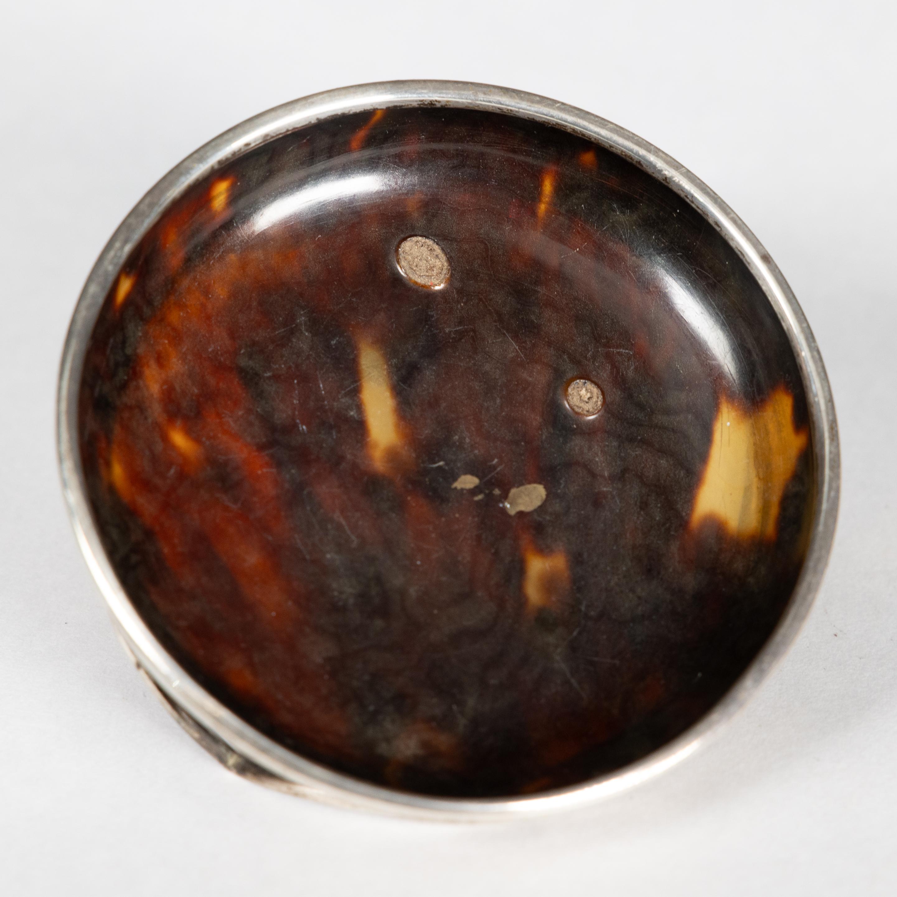 Silver A silver pin dish with a bakelite centre with silver mark Birmingham For Sale