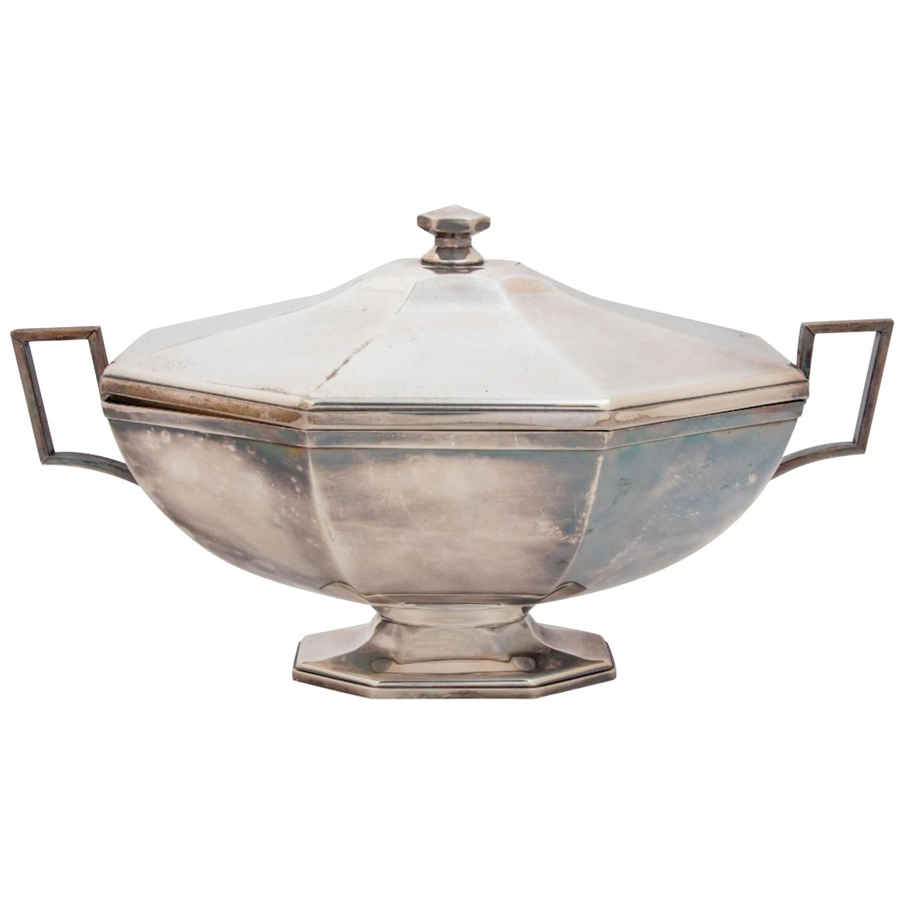 Silver Plate Tureen, Great Scale, Form and Simplicity, a Deffinate Statement