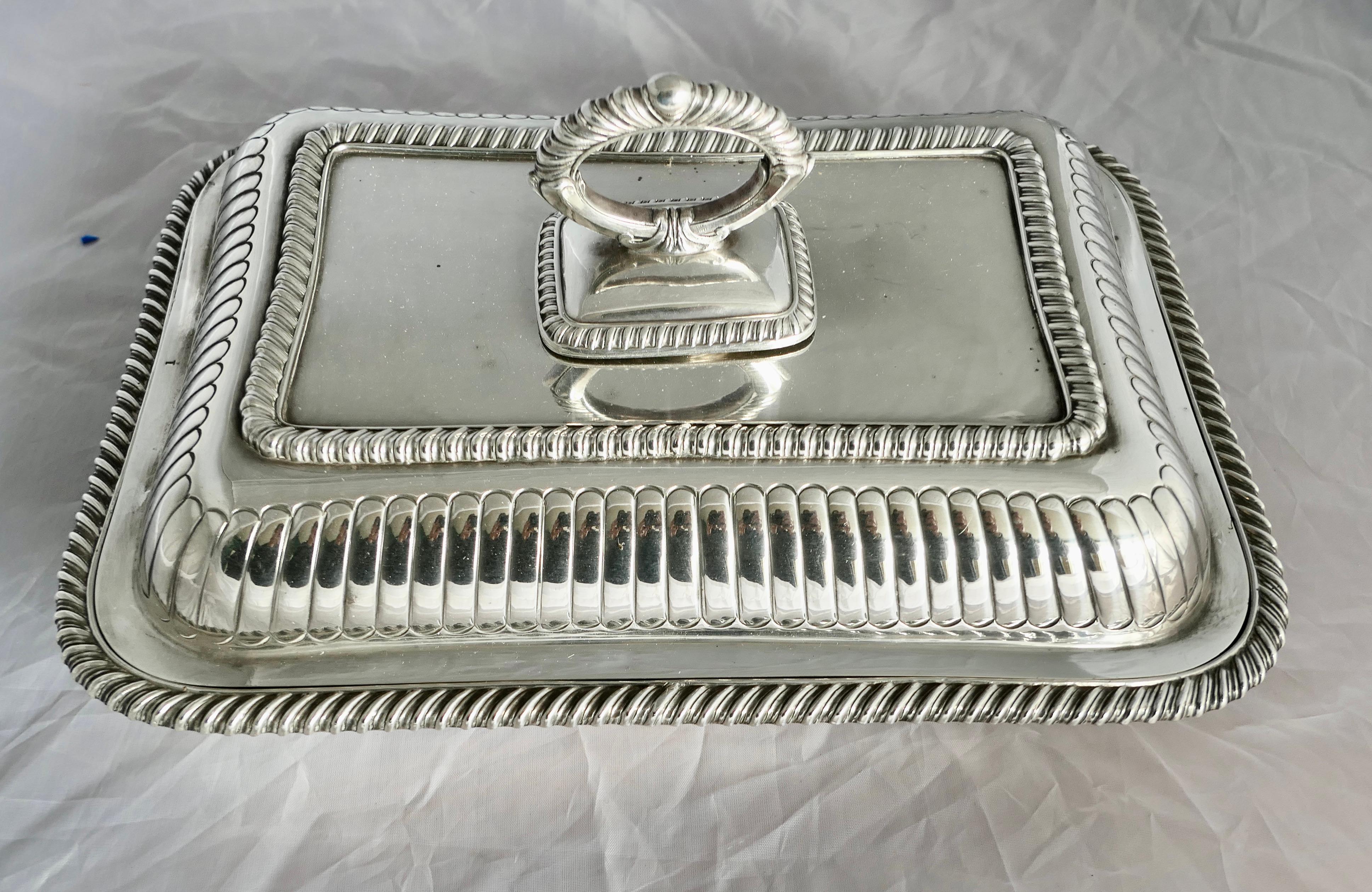 Edwardian A Silver Plated Entree Dish  by Brook and Son      For Sale