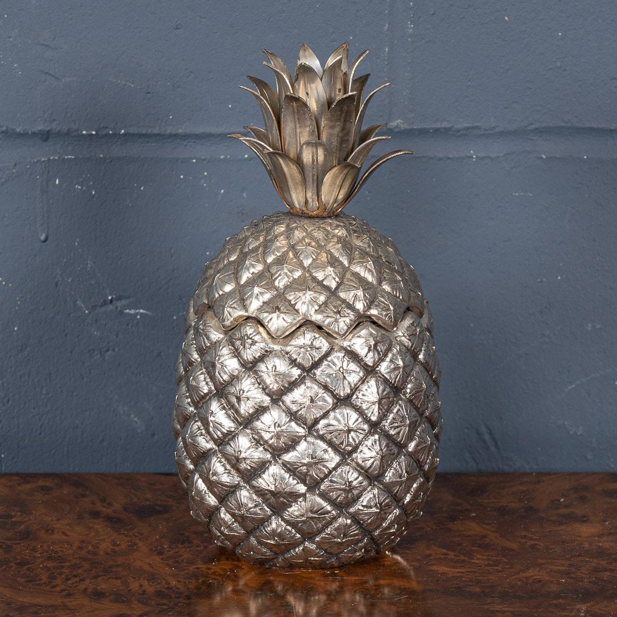 Italian Silver Plated Pineapple Ice Bucket by Mauro Manetti, Italy, circa 1970