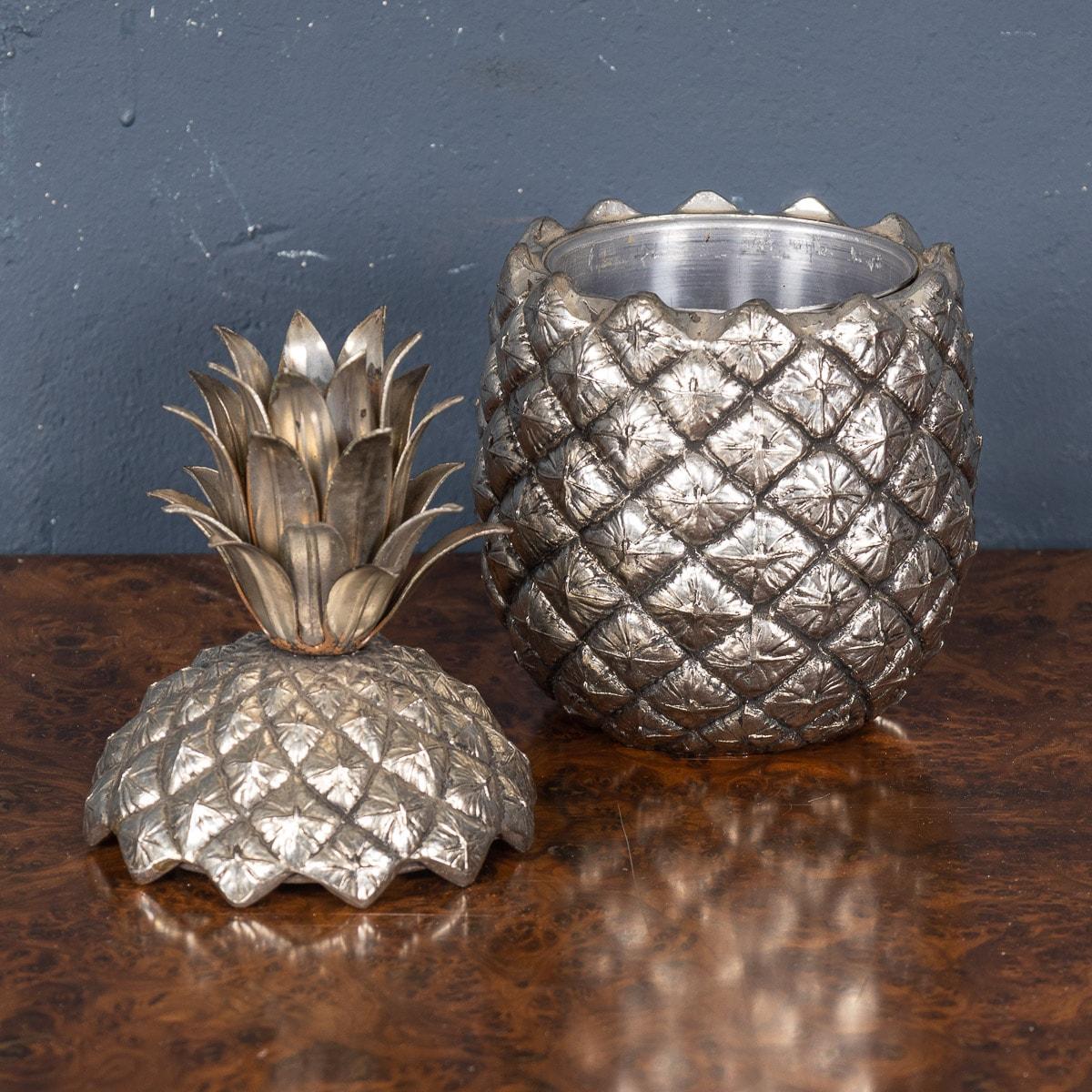 Silver Plated Pineapple Ice Bucket by Mauro Manetti, Italy, circa 1970 In Good Condition In Royal Tunbridge Wells, Kent