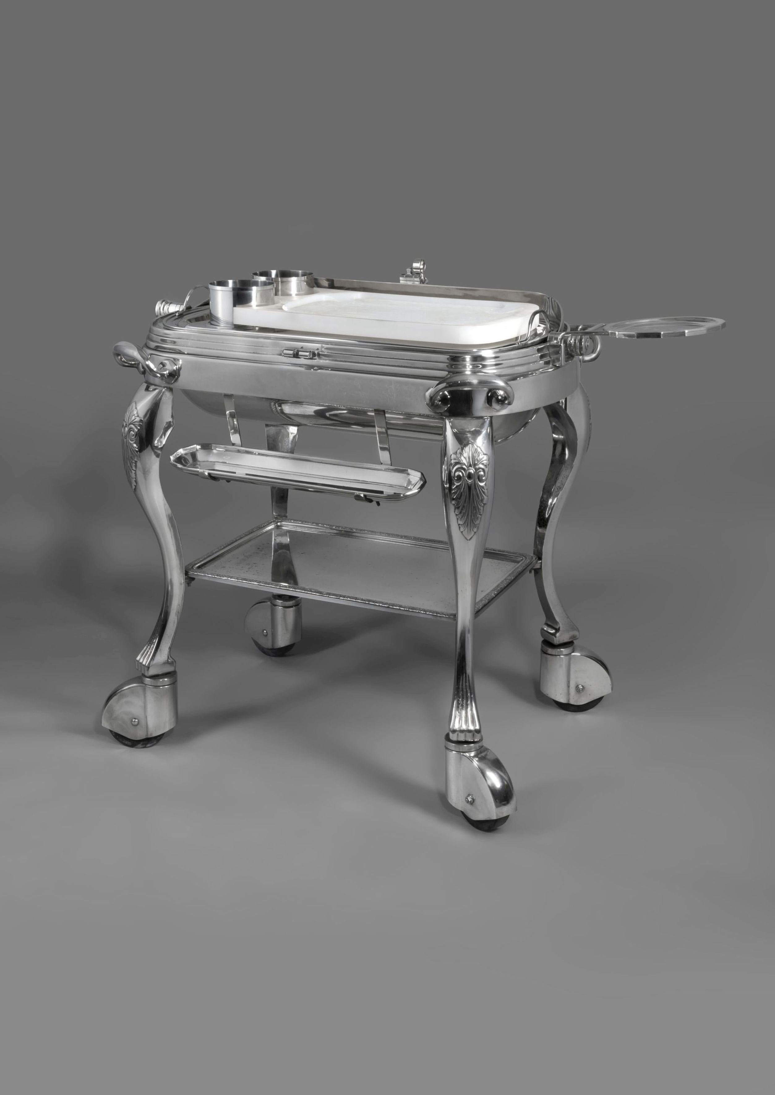 American Silver Plated Roast Beef Trolley, circa 1910 For Sale