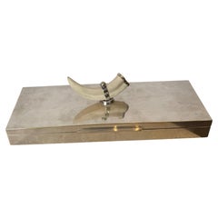 A Silver Plated Table Box Designed By Maria Pergay 1970's French